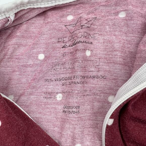 Peregrine Bamboo Maroon Polka Dot Footie Pajamas - Picture 8 of 10
